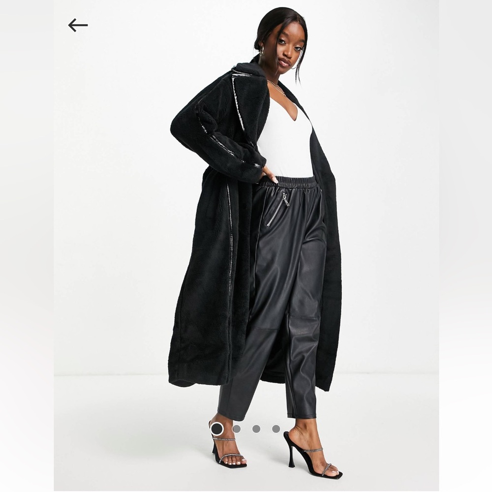 4th& Reckless Bonded Shearling Coat in Black